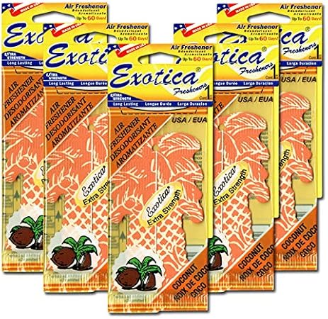 Amazon エキゾチカ パームツリー エアーフレッシュナー５枚セット ココナッツ Exotica Palm Tree Air Fresheners 5set Coconut 芳香剤 車 部屋 吊り下げ 並行輸入品 車用芳香剤 車 バイク