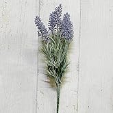 KMI Floral Lavender Stems - 13" Faux Lavender Bunch, Purple Artificial Flowers for Outdoors, Indoor Fake Flowers for Centerpiece Table Decorations, Bridal Bouquet, Wedding Decorations for Reception
