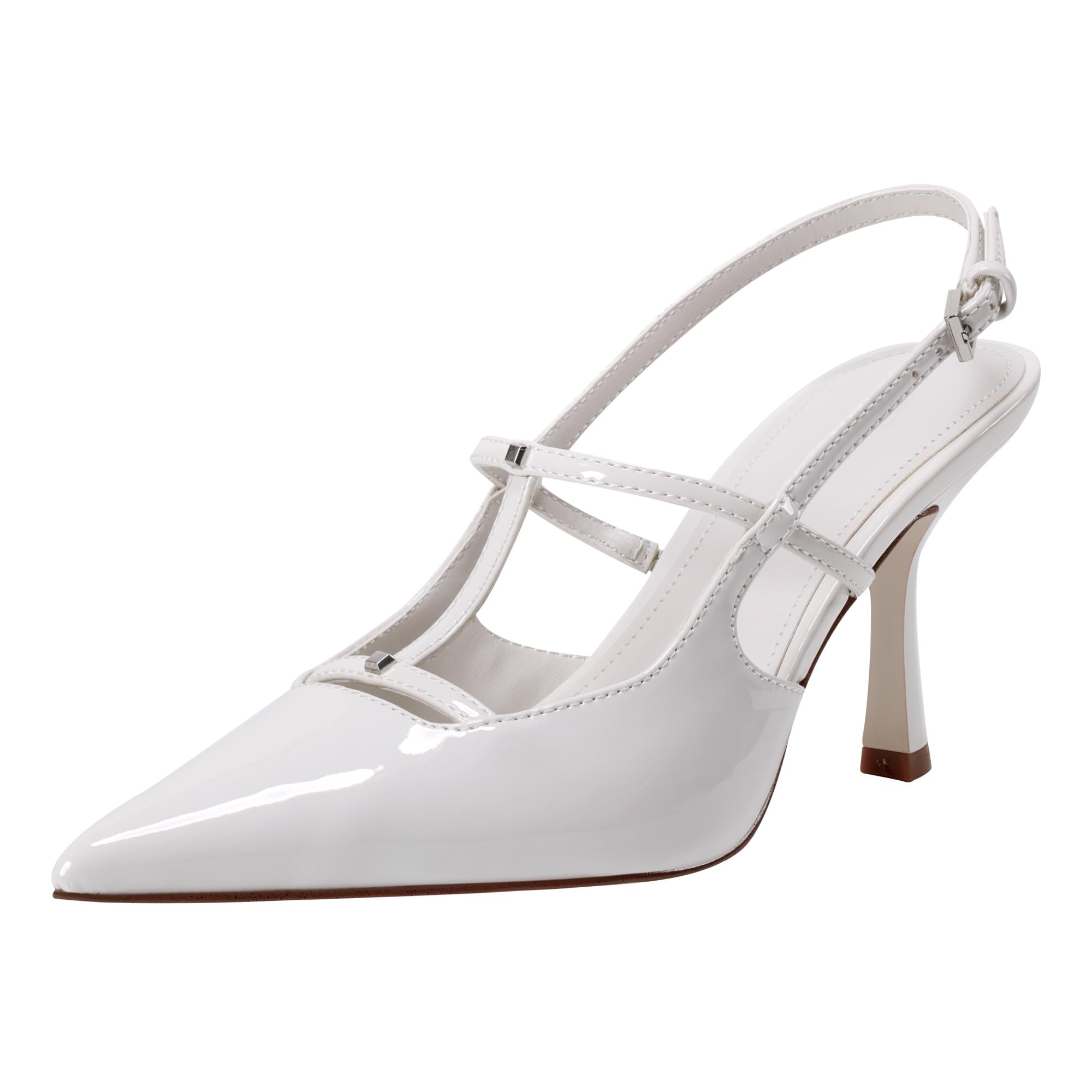 Marc Fisher Women’s Remmi Pump, Ivory Patent 150, 9