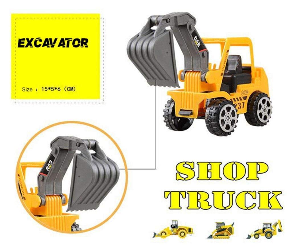 Sisaki 6 Unids Construcción Vehículo Camión Push Ingeniería Toy Cars Niños Juguetes para Niños