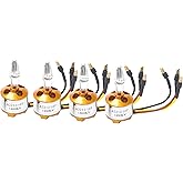 Hobbymall A2212 1400KV Brushless Outrunner Motor 10T with 3.5mm Male Banana Connectors for RC Aircraft/Multicopter 4/6 Axle Q