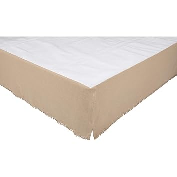 VHC Brands Vintage Bed Skirt, King, White