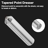 sourcing map Diamond Dresser 10mm Shank Tapered Point Grinding Wheel Tool Silver view 4
