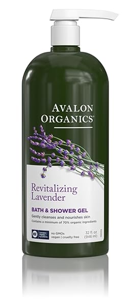 AVALON ORGANICS BATH & SHOWER GEL, REVITALIZING LAVENDER, 32 OZ