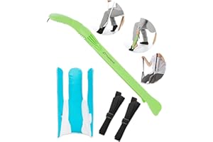 Fanwer Sock aid device for seniors with Shoe horn, Long Handle Shoe Horn & Dressing Stick - Easy On & Off for Men, Women, Sen