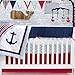 Pam Grace Creations 6 Piece Anchors Away Crib Set, Blue/Red