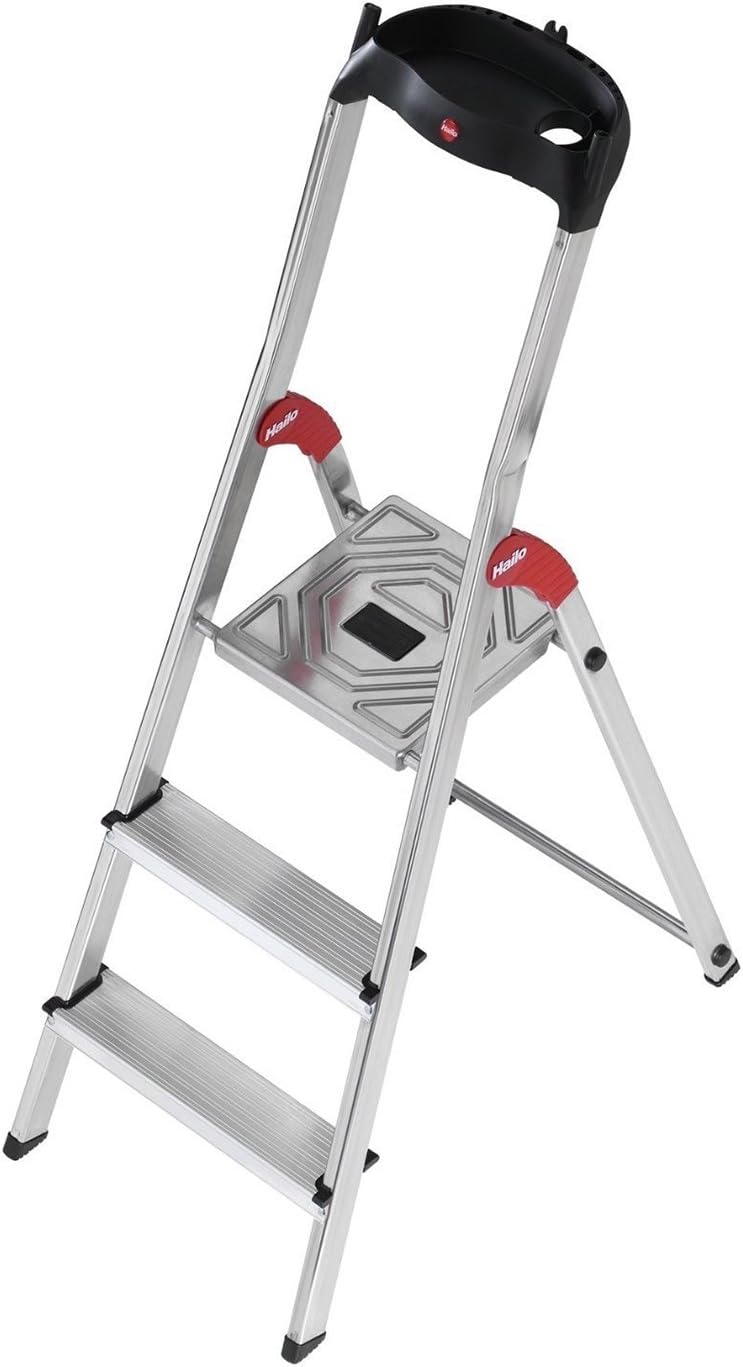 Hailo 8160301 L60 150 kg Capacity Aluminium Stepladder (3 Steps