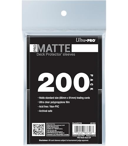 Ultra Pro 4 X Deck Protector (82669) Nero - Nero (4 X 50 Sleeves - Foto 12