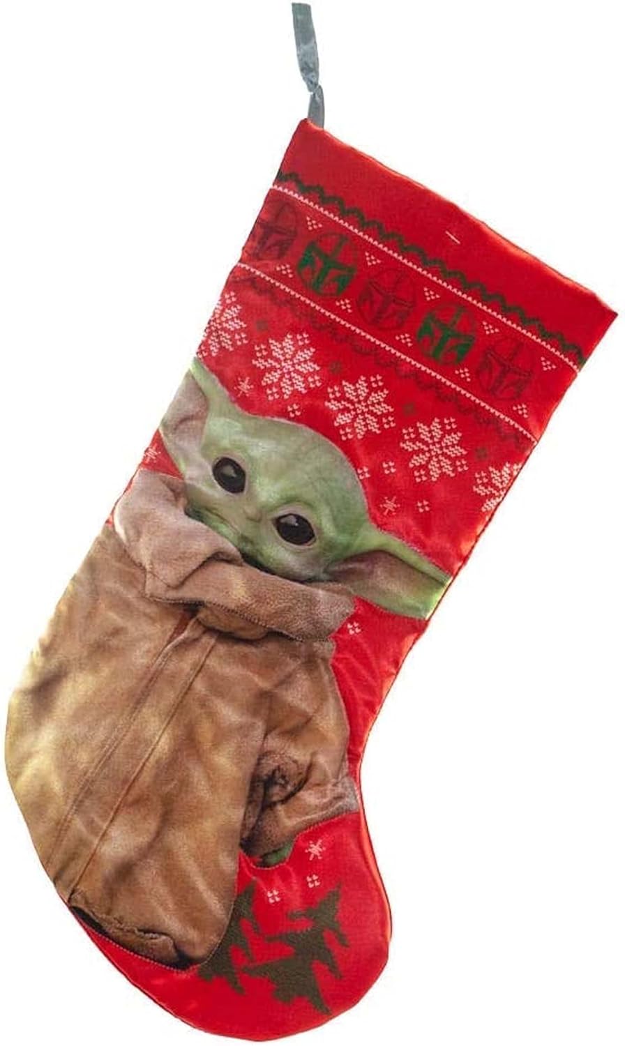 Stockings & Holders - Kurt Adler Star Wars The Child Baby Yoda Stocking , 19-inch Height, Multicolor, Polyester