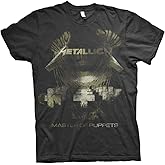 Metallica Men's Master of Puppets Distressed Slim Fit T-Shirt Black