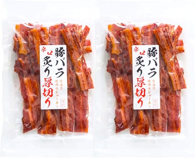 Amazon 炙り 厚切り 辛口 豚バラジャーキー 0g X 2袋 業務用 おつまみ 醤油漬け 東北ヒロヤ おつまみ 珍味 通販
