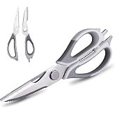 All Purpose Kitchen Scissors that Come Apart Kitchen Shears for Food | Easy to Clean, Detachable Blade, Comfort Grip, Multi Functional Cooking Scissors for Meat, Poultry, Fish
