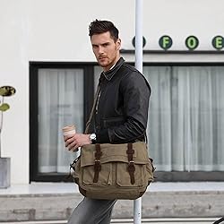 FANDARE Unisex Messenger Bag Canvas Satchel Bag