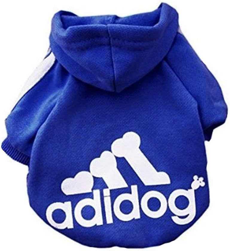 Trudz PET Adidog Hoodies, Rdc Pet Fleece Dog Clothes, Apparel, Basic Hoodie Sweater, Cotton Jacket Sweat Shirt Coat for Small Dog, Puppy, Medium Dog, Cat