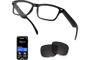 DELHI TORNADO Smart Glasseswith AI,Bluetooth Music Glasses with 130+ Translation,Anti-Blue Light/UV400 Lenses,Audio Eyewear with Music play &Hands-Free Calling,Multifunctional Headphones glasses for Men Women