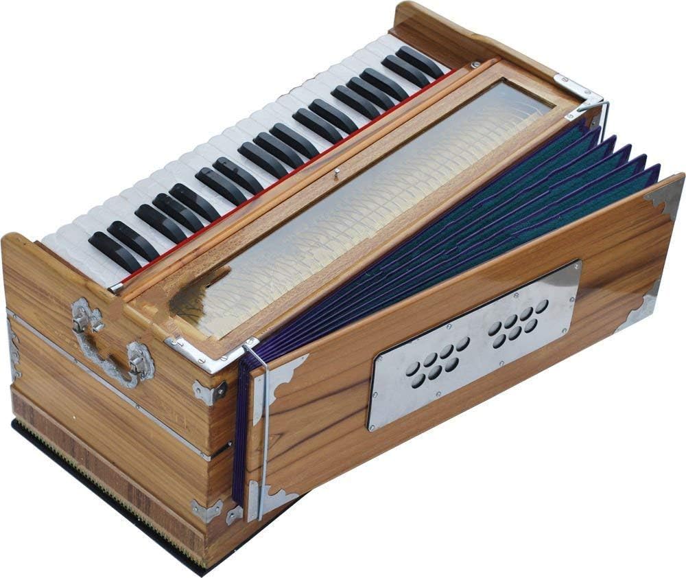 Queen Brass Harmonium-Magic_Voice-Peti-Baja-3¼ Octave-440Hz-Shruti-Yoga-Mantra-Kirtan-Bhajan