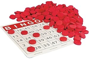 S&S Worldwide Quiet Bingo Chips, Red (Pack of 250)