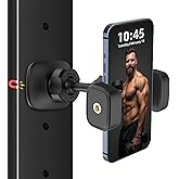 SEVENKA Gym Magnetic Phone Holder Compatible with iPhone, Samsung, Google Pixel, All Phone & Case, Portable Stretchable Magnetic Phone Mount, 360° Rotation Universal Phone Stand & Metal Pad
