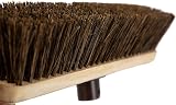 Newman and Cole 18in Wooden Broom Head with Stiff Natural Bassine Bristles view 3