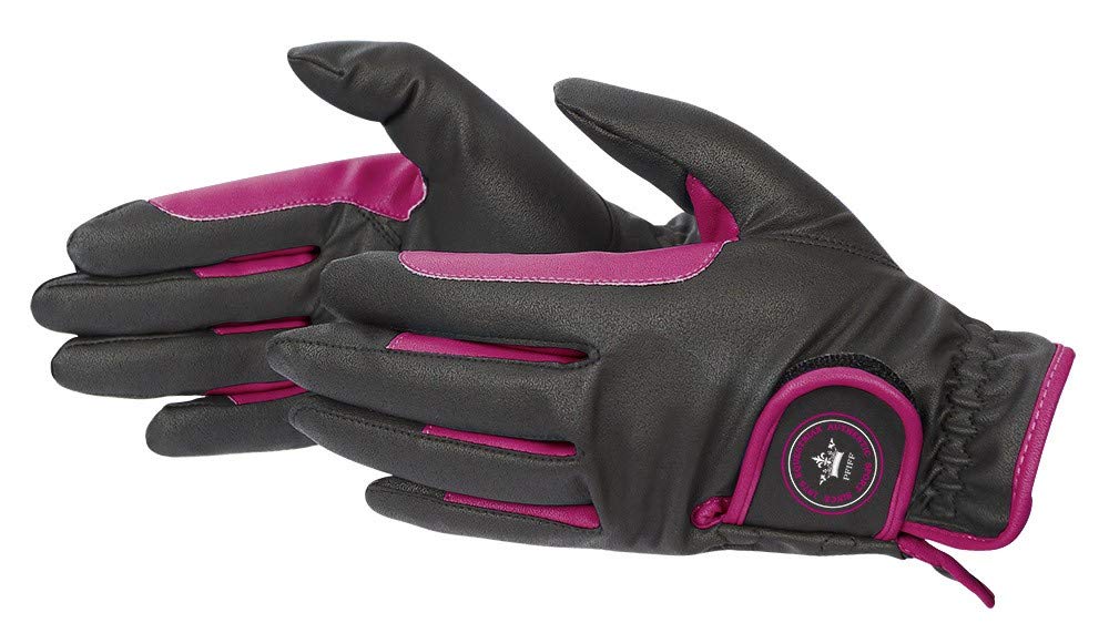 PFIFF 101951 Ladies Winter Riding Gloves Black/Pink S