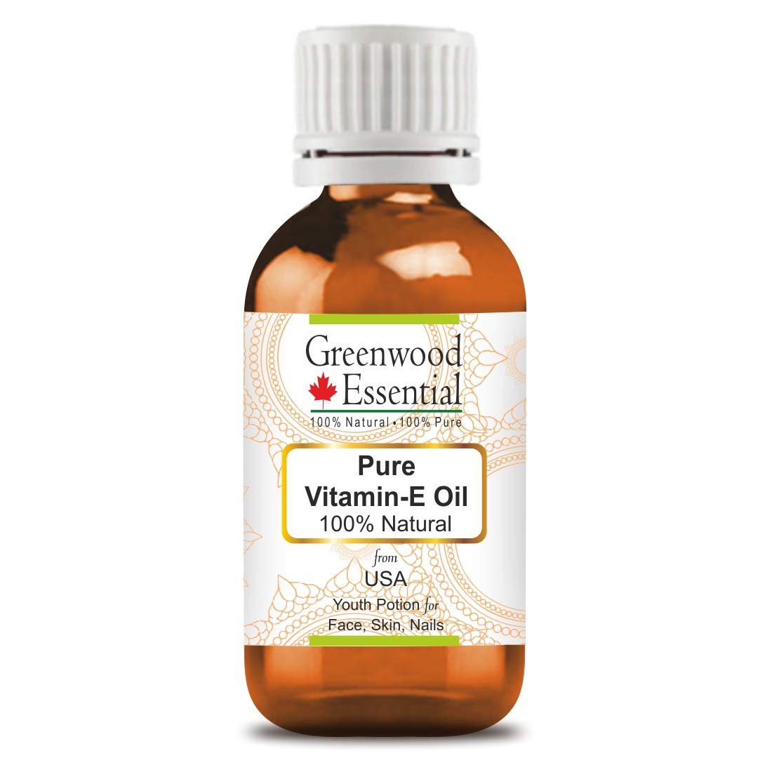 Greenwood Essential Pure Vitamin E Oil Natural Therapeutic Grade 30ml (1 oz)