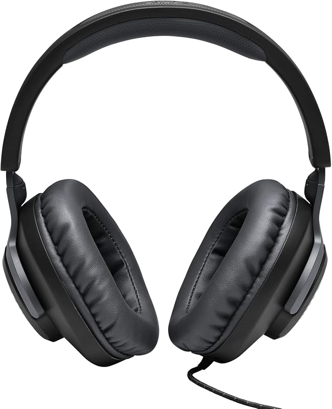 Quantum 100 – Casque gaming filaire avec micro détachable – Accessoire gamer léger et confortable – Compatible avec plusieurs plateformes – Couleur : Noir