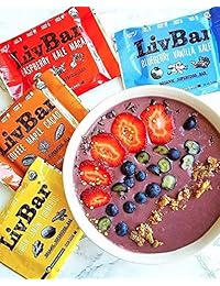 LivBar Barra de bocadillos orgánicos de macro natural – 12 unidades – saludable y delicioso sin OMG...