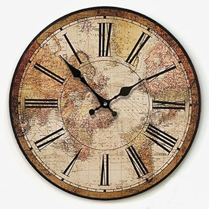 Y Hui Wall Clock Quiet Countryside Mount Table Classic Mediterranean Living Promotions 14 Inch V Amazon Co Uk Kitchen Home