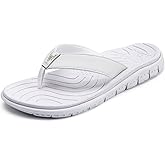 KuaiLu Womens Casual Flip Flops with Comfortable Arch Support Yoga Mat Summer Beach Walking Thong Cushion Sandals Lightweight Flats Non-Slip Shoes Indoor Outdoor