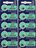 10 SONY 377 SR626SW Silver Oxide Watch Batteries 1.55V 29mAh Low Drain