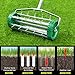 VINGLI Rolling Lawn Aerator with 51'' Handle, Push Spike Tine Roller for Home Garden Yard Patio Grass Soil Aeration, Roller Secured by Fasteners