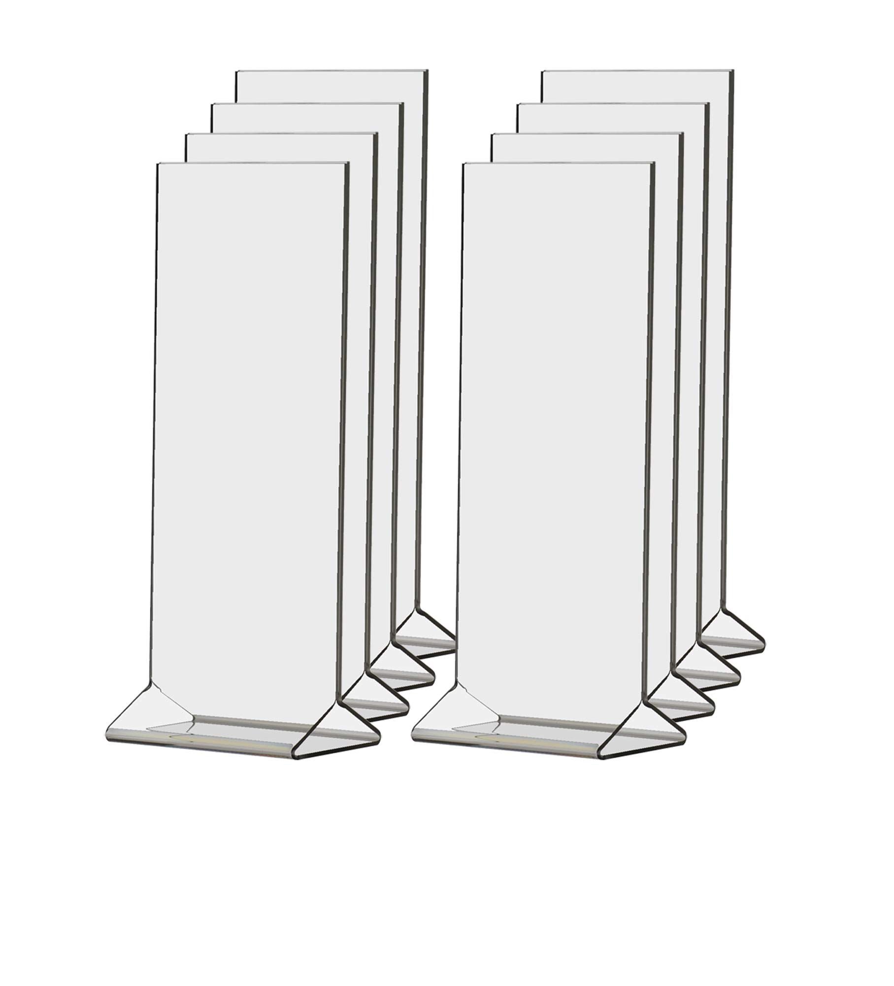 Marketing Holders 8 Pack Rack Card Frame Sign Holder 4 x 9 Inch Double ...