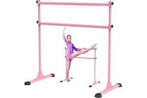 Lifeswell Height Adjustable Ballet Barre, Heavy Duty Freestanding Dance Bar, Anti-Slip Sturdy for Kids & Adults, Ideal for Home, Ballet, Fitness, Yoga