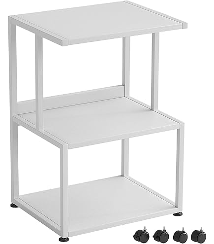 Printer Stand With Power Outlets And USB Charging Ports, Large Printer Table Storage 4 Tier Rolling Printer Stand Wheels Desktop Cpu Small Space Home Office - View #2