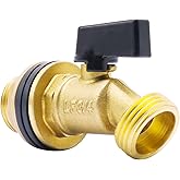 Horiznext GHT 3/4 spigot for rain barrel parts kit, brass water barrel spigots accessories for 5/25 / 50/55 gallon bucket, ga