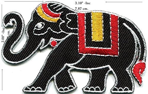 VN Thai War Elephant Thailand Elephantry Wildlife Applique Iron-on Patch Cute Gift Adorning Jeans Bags Jackets Shirts 1 Pcs
