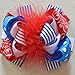 5 Inch Large Boutique Bows Clips for Girls Pigtail Grosgrain Feather Hairbows