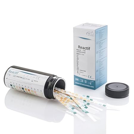 Reactif Gesundheitstest: Urintest 11 Parameter – 25 Urin Teststreifen Schnelltest mit Farbskala
