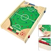 Flipkick: Wooden Tabletop Football/Soccer Pinball Games, Indoor Portable Sport Table Board for Kids and Family