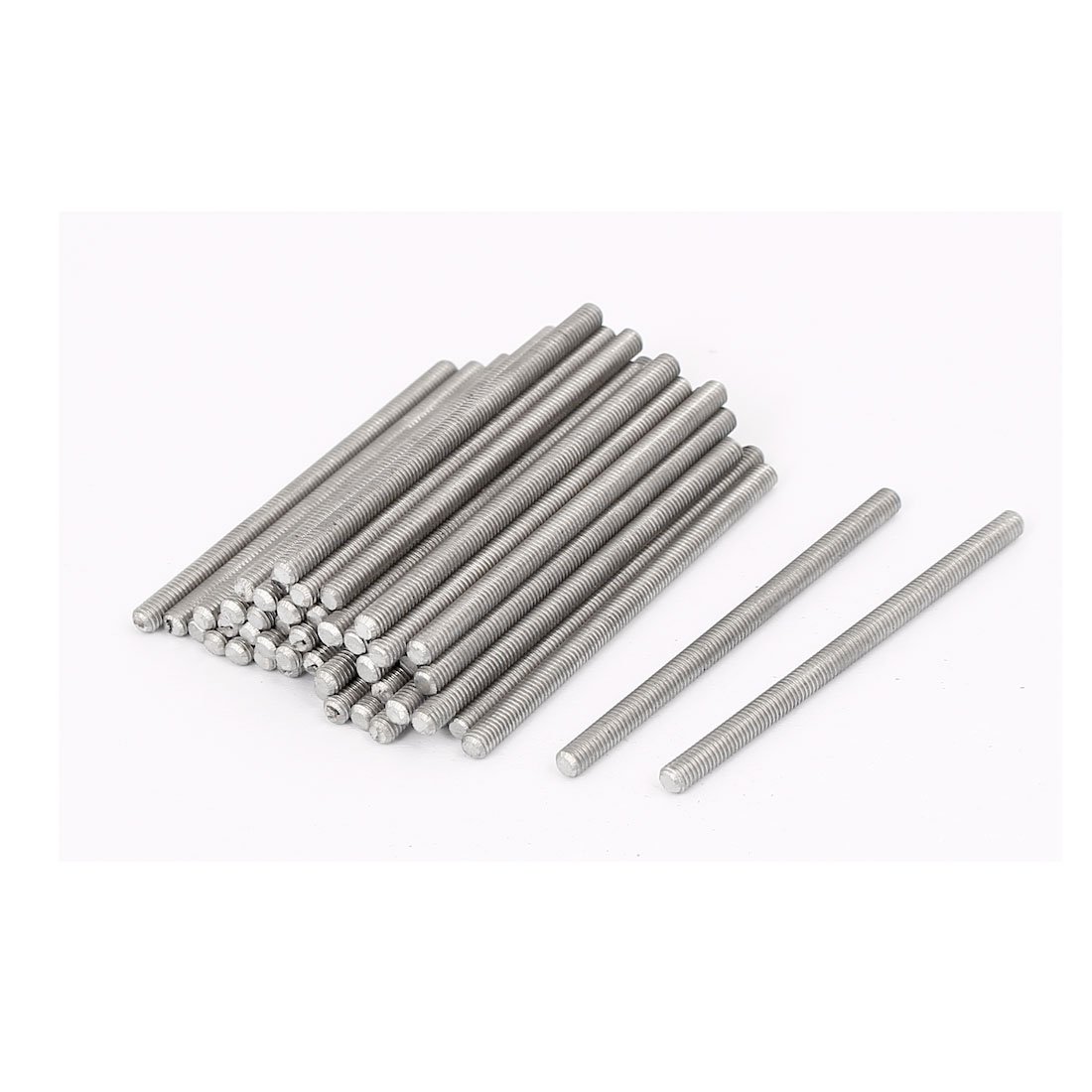 Sourcingmap M3 x 50mm 0.5mm Pitch 304 Stainless Steel Fully Threaded Rods Fasteners 50 Pcs