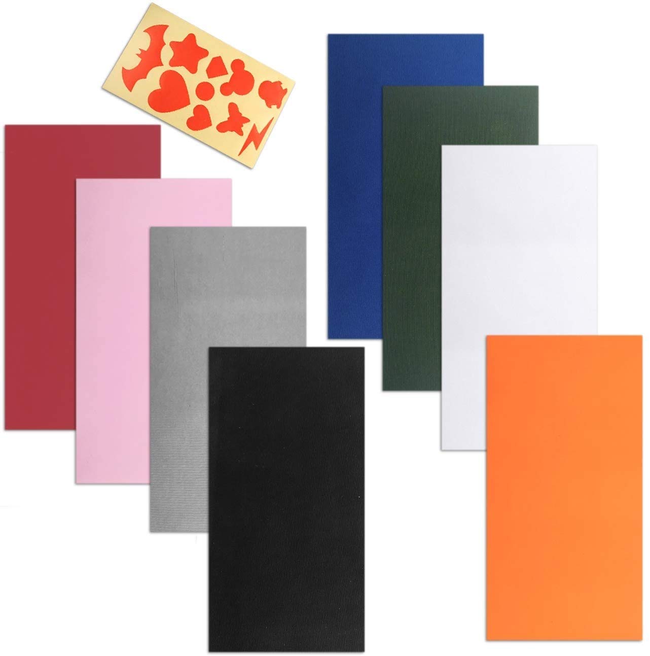 CKANDAY 8 Pieces Self-Adhesive Repair Patches with DIY Model Guide Paper, Waterproof Lightweight Polyester Repair Stickers for Clothing Holes Raincoat backpacks Tent Sleeping Bag Down Jacket