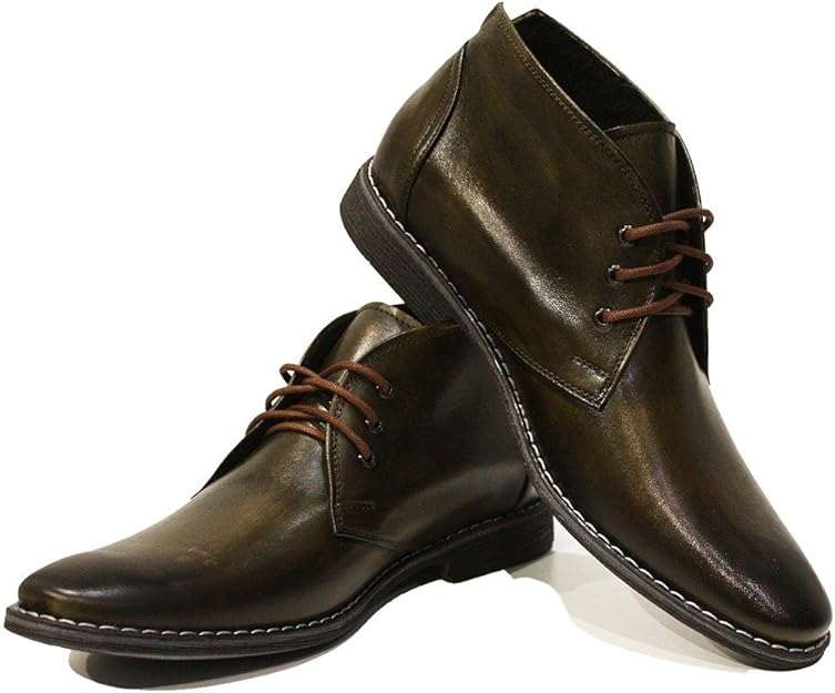 Modello Fabiano Handmade Italian Mens Color Green Ankle