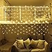 Ollny Led Net Mesh Fairy String Decorative Lights Low Vlotage - Christmas Tree-wrap Wedding Outdoor Party Garden Decorations 9.8ft x 6.6ft 200 LEDs 8 modes Warm White(Remote & Timer)