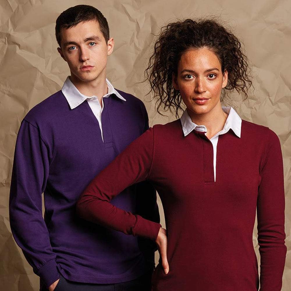 Front Row Long Sleeve Classic Rugby Shirt, 14 Colours, Small to XXL: Clothing