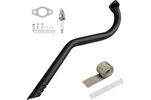 XIKOBY Upgraded Exhaust Pipe Center Exit Compatible with Coleman CT100U Massimo MB100 F-RP GMB100 Rascal Lite Mini Bike Predator 79cc 98cc 99cc 3.0HP 154F Engine Parts Black
