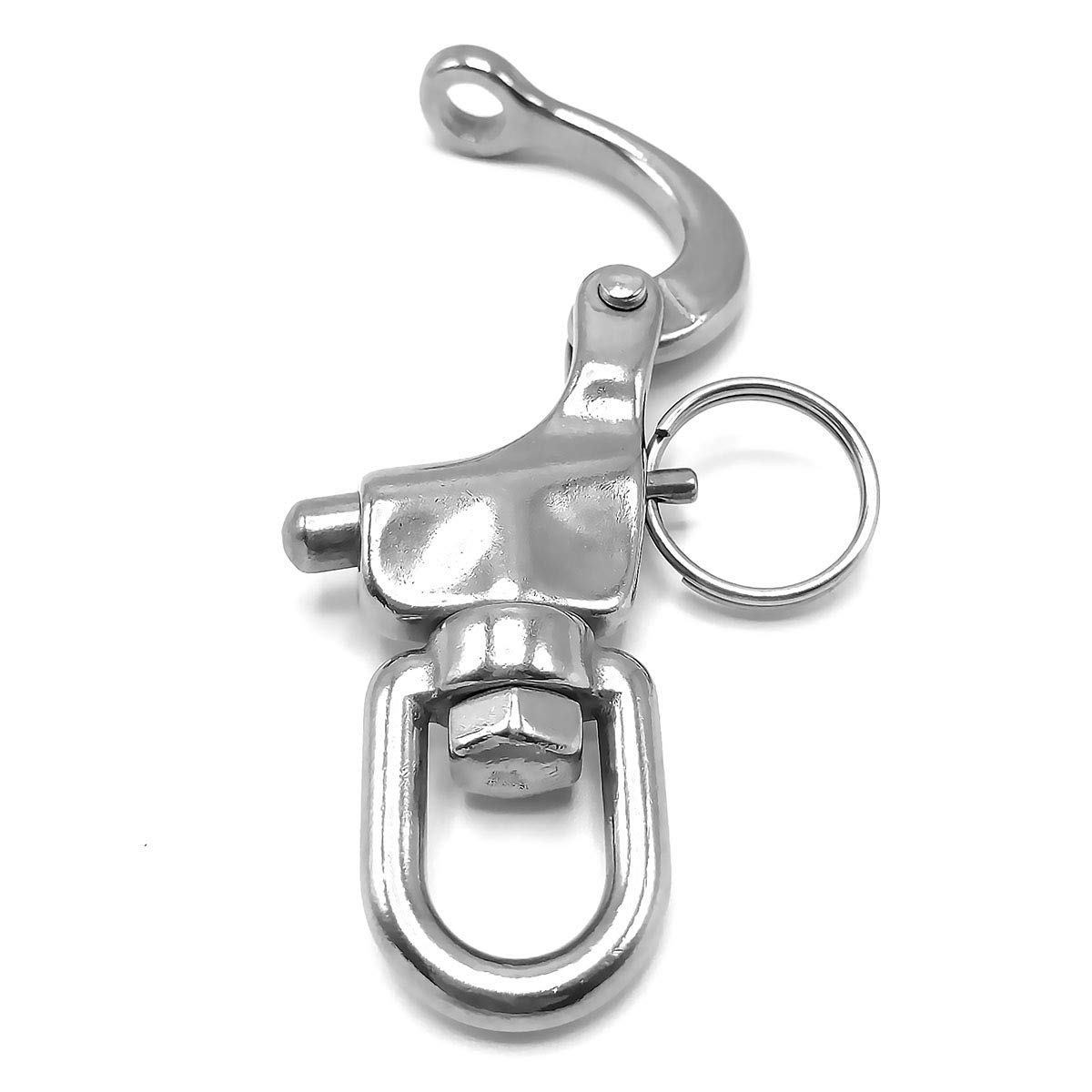 Amadget 2 PCS Swivel Eye Snap Shackle Quick Release Bail Rigging