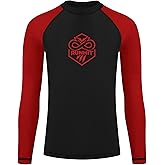 Runhit Boys BJJ Rash Guard Long Sleeve Kids Jiu Jitsu No Gi Youth Compression Shirts for Training MMA Wrestling Boxing UPF50