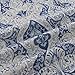jinchan Damask Printed Curtains for Bedroom Drapes Vintage Linen Blend Medallion Curtain Panels Window Treatments for Living Room 2 Panels 63 Inch Long Blue