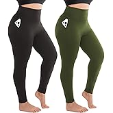 SINOPHANT 2 Pack Plus Size Leggings for Women, High Waisted Buttery Soft Yoga Pants with Pockets for Gym Workout Clothing