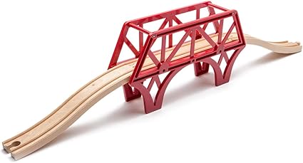 wooden train track bridge pieces
